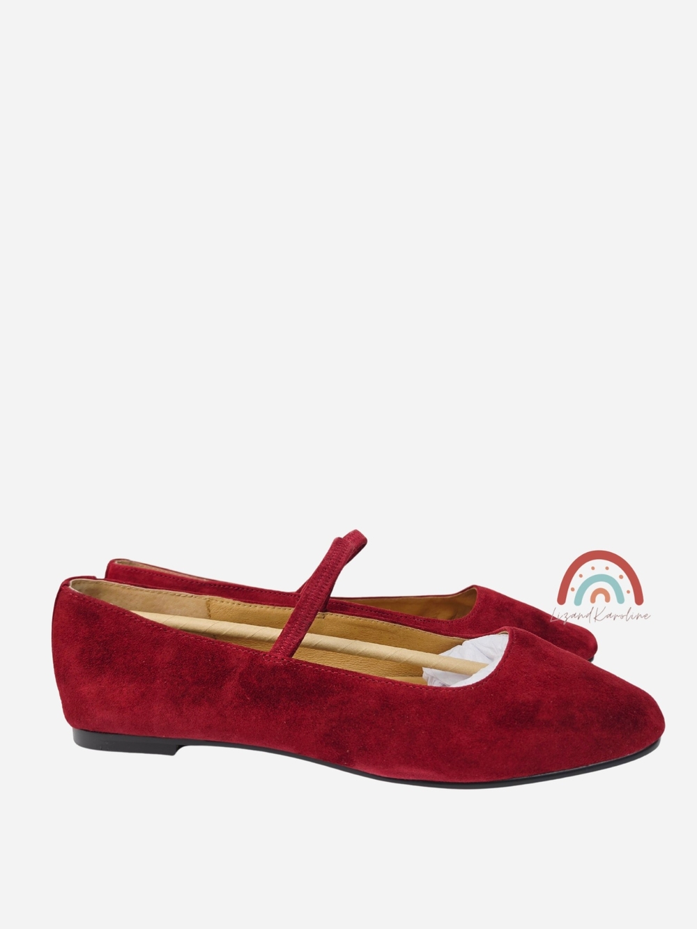 New! Madewell Greta Ballet Ruby Port Leather Suede Flats 9 - Picture 4 of 14